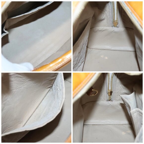 LOUIS VUITTON Monogram Vernis Tompkins Square Hand Bag Beige M91149 Auth PP774 - Picture 16 of 16